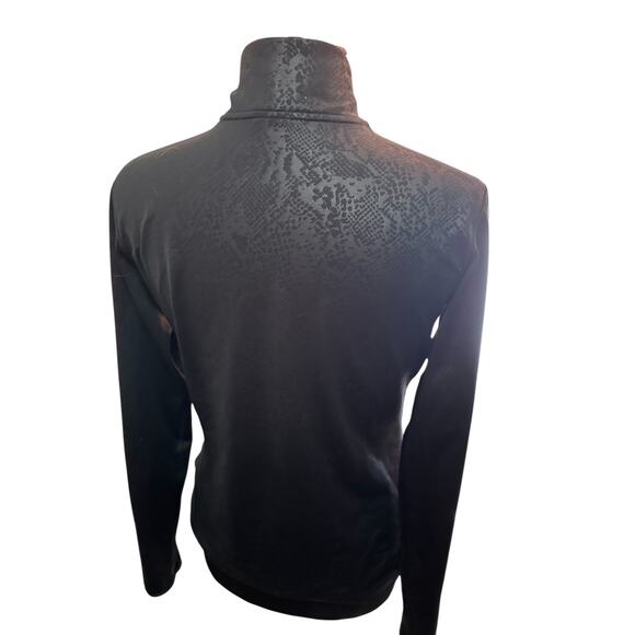 Nike Pro Womens Pull Over Embossed Heights size XL Womens Black 1/2 Zip - Picture 4 of 8